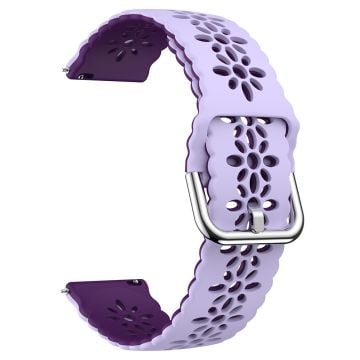 20mm Universal dual color blossom hollow strap - Lilac Purple+Dark Purple