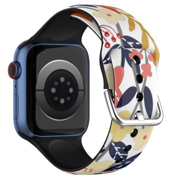 Apple Watch (41mm) IML färgstarkt mönster klockarmband i silikon - Blomma