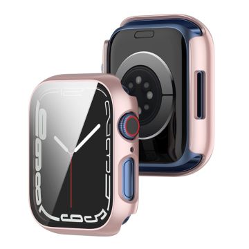 Apple Watch (41mm) 2-in-1 cover with tempered glass screen protector - Rose Gold