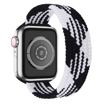 Apple Watch (41 mm) elastiskt klockarmband - Svart / Svart / Storlek: L