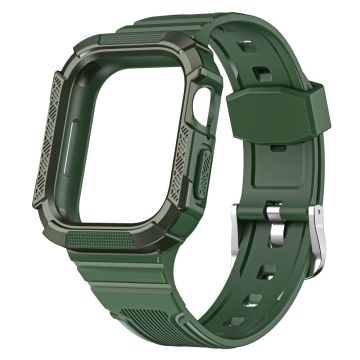 Apple Watch (41 mm) dubbelfärgat fodral med klockarmband - Gräsgrön / Grön