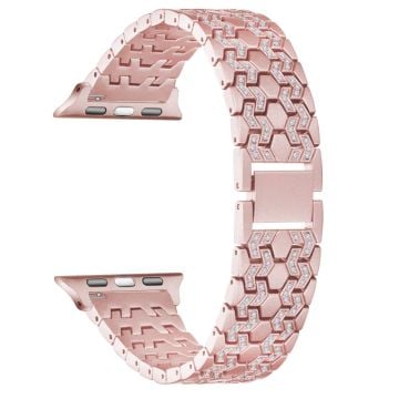 Apple Watch (41mm) klockarmband med strassdekor - Rosa