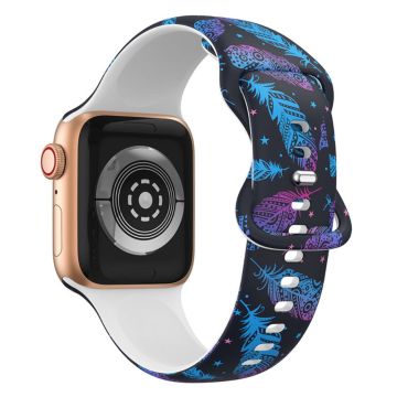 Apple Watch (41mm) klockarmband i silikon i designstil - Fjäder