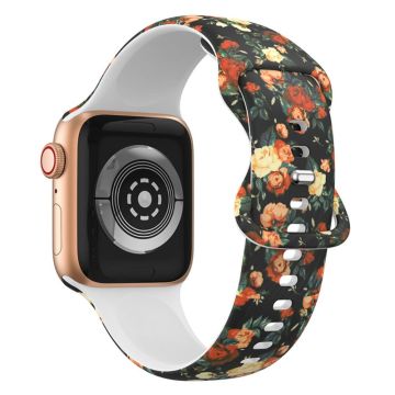 Apple Watch (41mm) klockarmband i silikon i designstil - Röd Ros