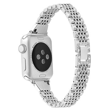 Apple Watch (41 mm) klockarmband med strassdekor - Silver