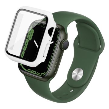 IMAK Apple Watch (41mm) cover with HD tempered glass - White