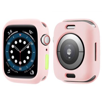 Apple Watch (41 mm) TPU-skal med knapp i godisfärg - Rosa / Fluorescerande Grön