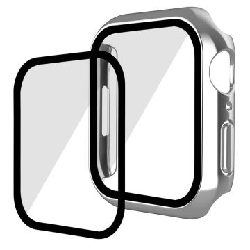 ENKAY Apple Watch (41mm) electroplating cover with tempered glass - Silver