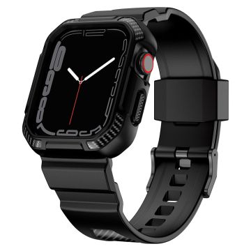 Apple Watch (41 mm) kolfiberfodral med klockarmband - Svart