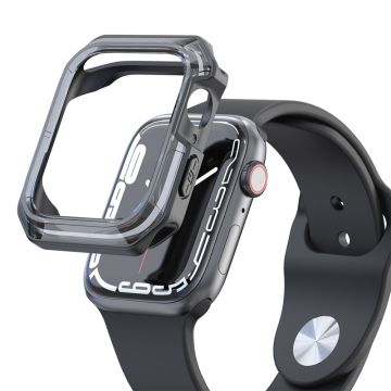 Apple Watch (41 mm) dubbelfärgat fodral - Genomskinlig Svart / Svart