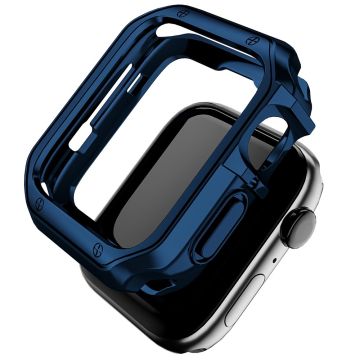 Apple Watch (41mm) elektropläterat lasergraverat fodral - Blå