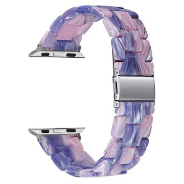 Apple Watch (41 mm) klockarmband i resinmodell - Lila / Rosa Blommor