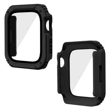 Apple Watch Series 8 (41mm) cover with tempered glass - Black