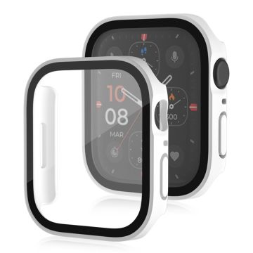 Apple Watch Series 8 (41mm) frosted cover with tempered glass - White