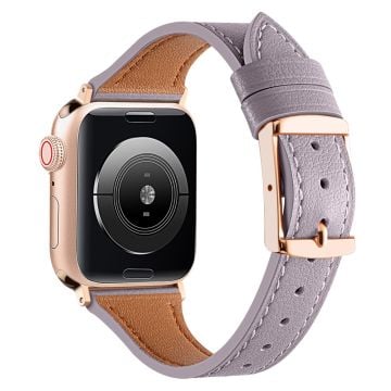 Apple Watch Series 8 (41mm) klockarmband i äkta läder - Lila