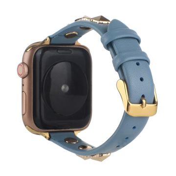 Armband i äkta läder för Apple Watch Series 8 (41mm) - Blå