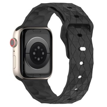 Apple Watch Series 8 (41mm) silikonarmband med fotbollsmönster - Mörkgrå