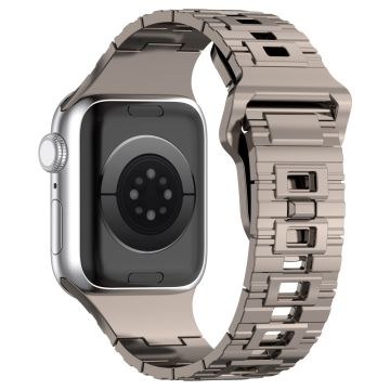 Apple Watch Series 8 (41mm) galvaniserat silikonarmband - Titan Silver