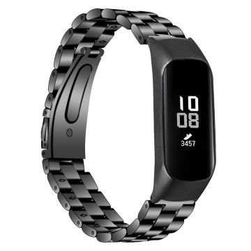 Samsung Galaxy Fit e klockarmband i rostfritt stål med tre pärlor - Svart