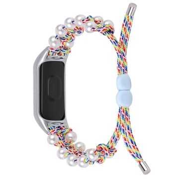 Samsung Galaxy Fit e pearl décor braided watch strap - Colorful