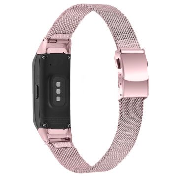 Samsung Galaxy Fit milanese klockarmband i rostfritt stål - Rosa Ros