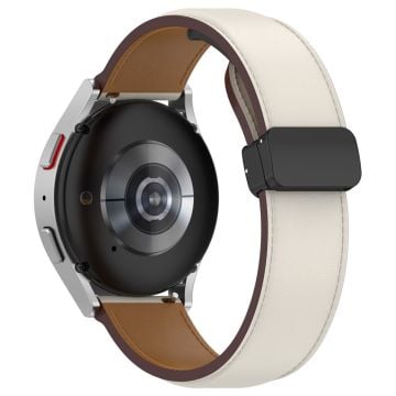 Samsung Galaxy Watch 6 / 6 Classic / 4 (40mm) Armband i äkta läder - Beige