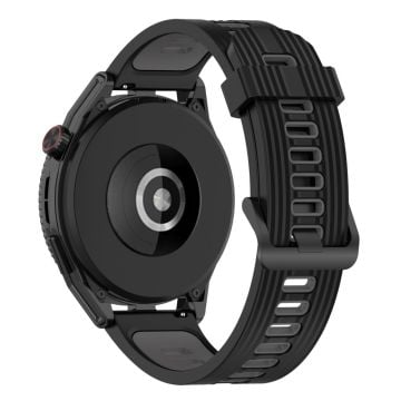 Huawei Watch GT 3 SE / Samsung Galaxy Watch 3 (45mm) / Gear S3 / S3 Frontier armband i två färger - Svart / Mörkgrå