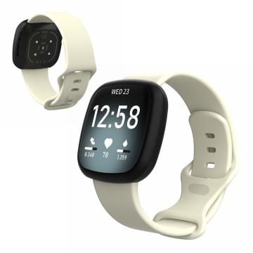 Fitbit Versa 3 / Sense silikon klockarmband - Beige Size: S