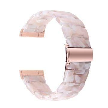 Fitbit Sense / Versa 3 klockarmband med hartspärlor - Rosa Blommor