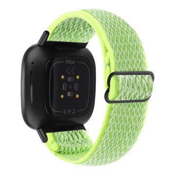 Fitbit Sense 2 / Versa 4 klockarmband i elastisk nylon - Ljusgul