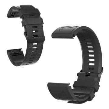 Garmin Fenix 6X / 6X Pro / Fenix 5X / Fenix 5X Plus klockarmband i silikon - Svart