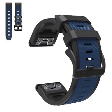 26mm dual color watch strap for Garmin watch - Midnight Blue / Black