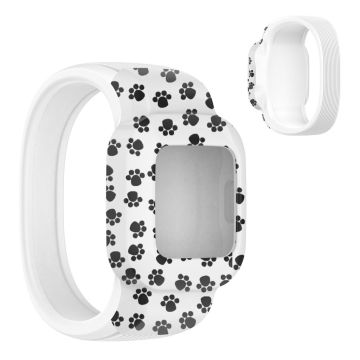 Garmin Vivofit Jr 3 cool pattern silicone watch strap - Paw Print / Size: L