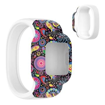 Garmin Vivofit Jr 3 cool pattern silicone watch strap - Colorful Flower / Size: L