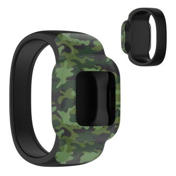 Garmin Vivofit Jr 3 cool pattern silicone watch strap - Camouflage Green / Size: L