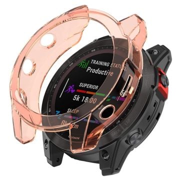 Genomskinligt skydd för Garmin Fenix 7S - Transparent Orange