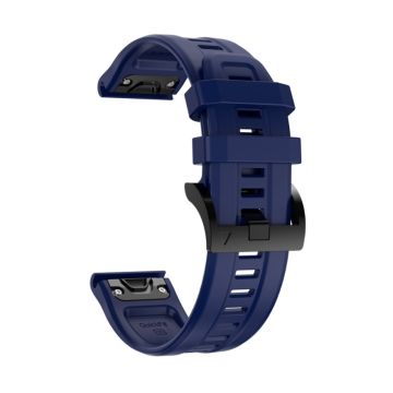 Solid color silicone watch strap for Garmin watch - Midnight Blue