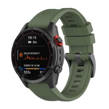 Garmin Fenix 7 / Epix Gen 2 / Descent G1 klockarmband i silikon - Midnattsgrön