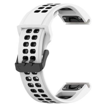 22mm dual-color watch strap for Garmin watch - White / Black