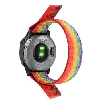 Klockarmband i nylon för Garmin- och Coros-klockor - Regnbåge