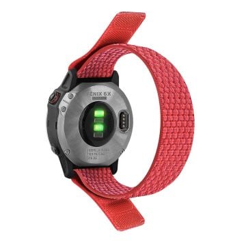 Klockarmband i nylon för Garmin- och Coros-klockor - Röd