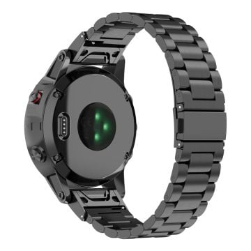 Garmin Fenix 7 / 6 / 5 klockarmband i rostfritt stål - Svart