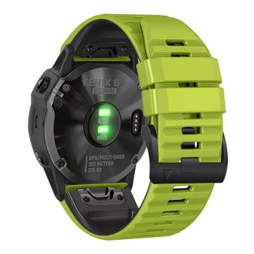 22mm Garmin and Coros watch dual silicone watch strap - Green / Black