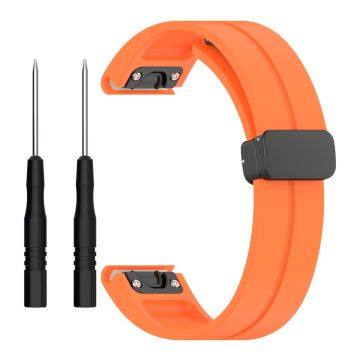 22 mm silikonarmband med verktyg för Garmin Watch - Orange