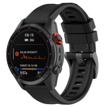 26 mm klockarmband i silikon för Garmin-klocka - Svart