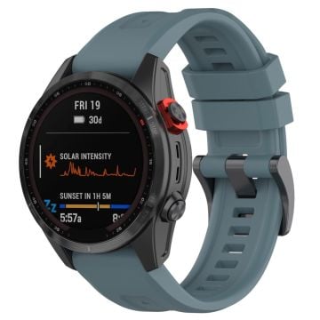 26 mm klockarmband i silikon för Garmin-klocka - Midnattsgrön