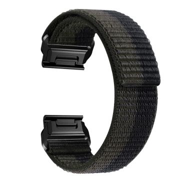 26 mm nylonarmband för Garmin-klocka - Svart / Grå