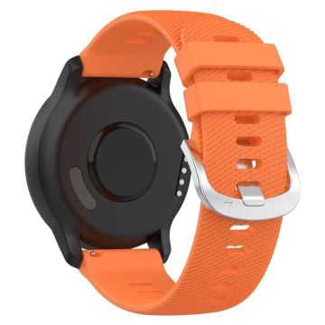 20 mm silikonarmband med tvärrandigt mönster för Garmin-klocka - Orange