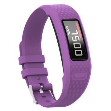 Garmin Vivofit 2 klockarmband silikon 316L rostfri stål storlek L - Lila 