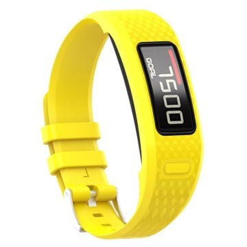 Garmin Vivofit 2 klockarmband silikon 316L rostfri stål storlek L - Gul 